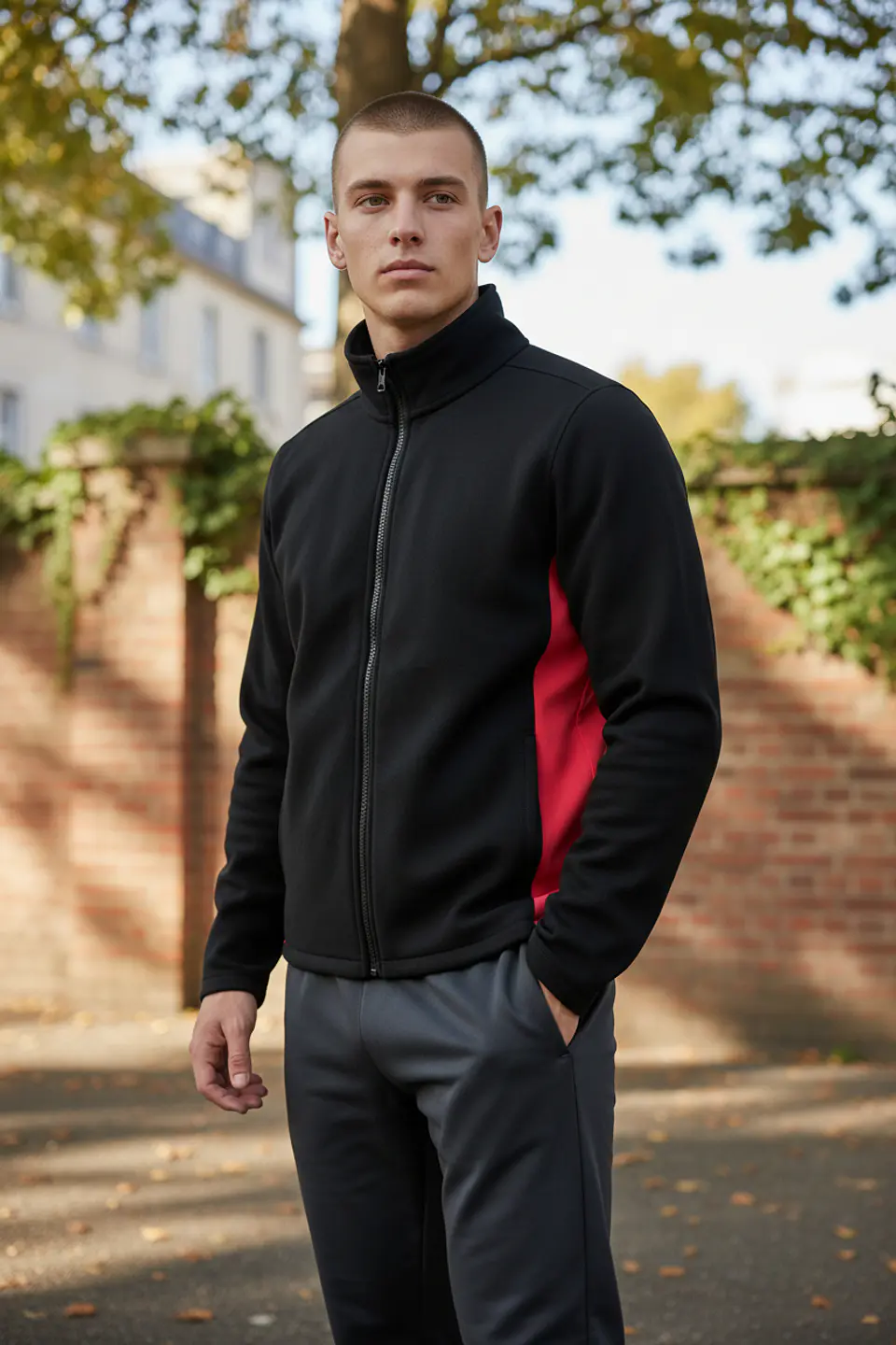 Chaqueta Penalty Fleece Negro/Rosa 3