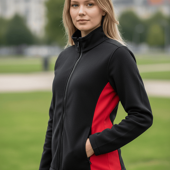 Chaqueta Penalty Fleece Negro/Rosa 5