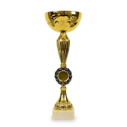 Copa Dorada Plata Azul Marmol 
