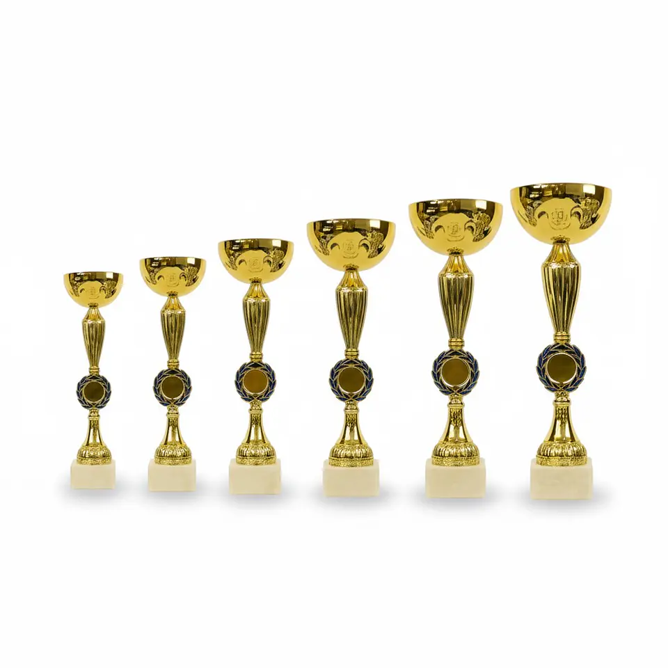 Copa Dorada Plata Azul Marmol  6