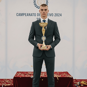 Copa Dorada Plata Azul Marmol 