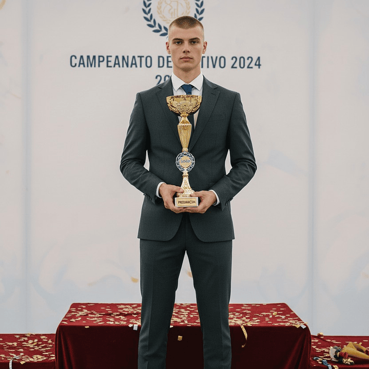 Copa Dorada Plata Azul Marmol  2