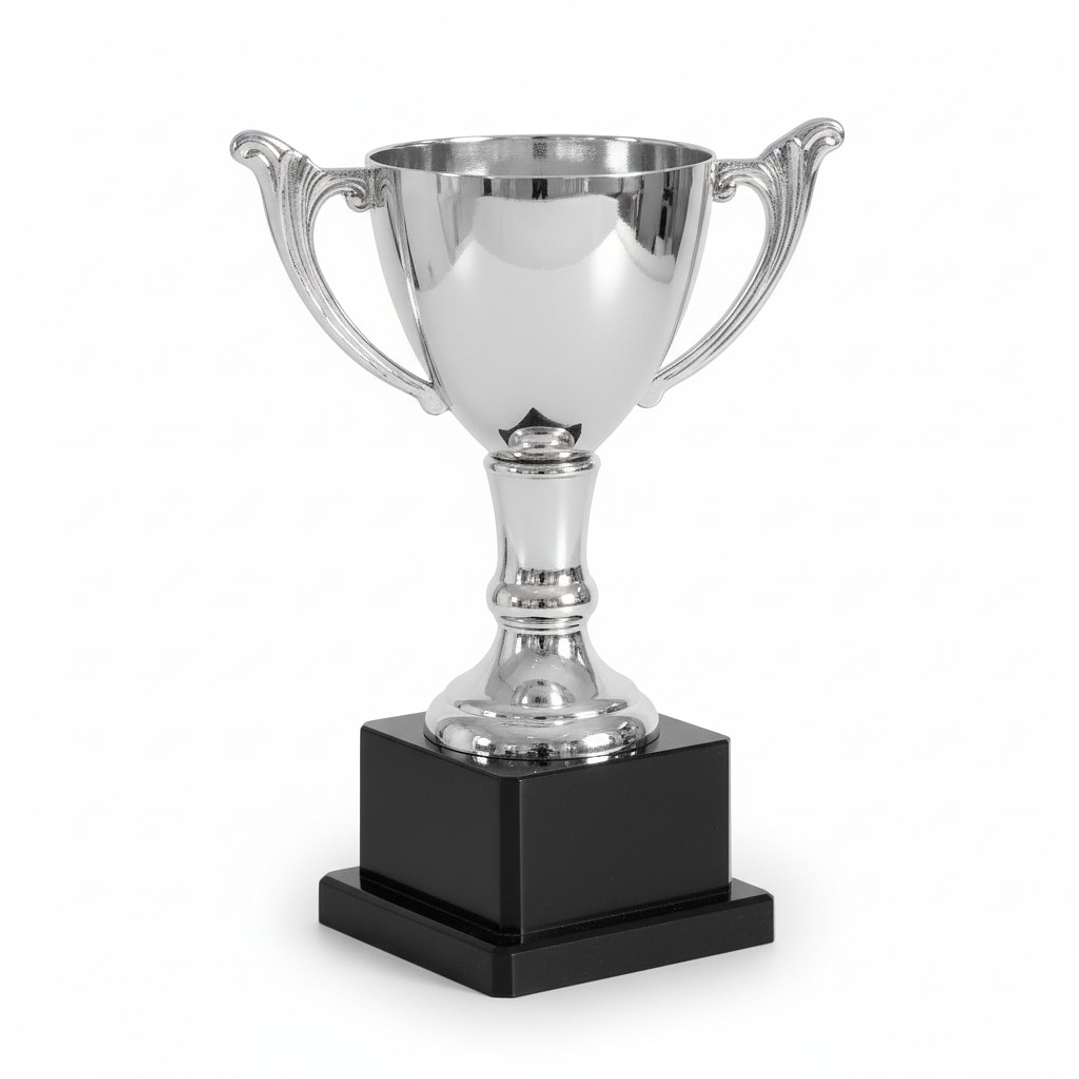 Copa Plateada MTT1321 Nacional Base Plastica Alto 20 cm 1