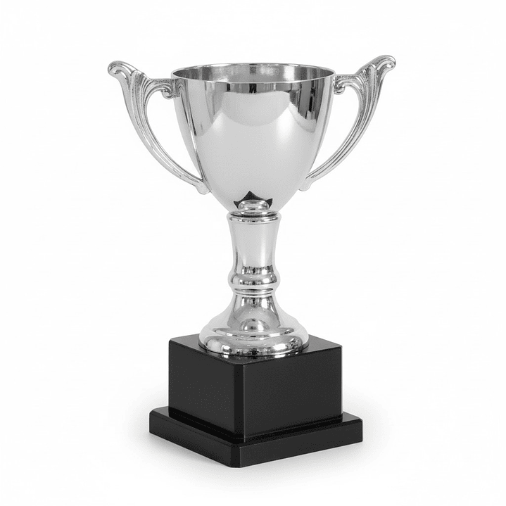 Copa Plateada MTT1321 Nacional Base Plastica Alto 20 cm 1