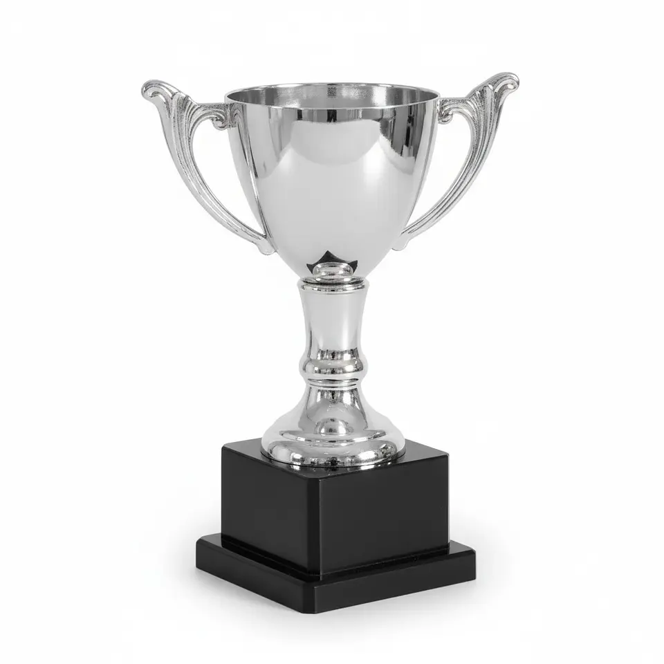 Copa Plateada MTT1321 Nacional Base Plastica Alto 20 cm 1
