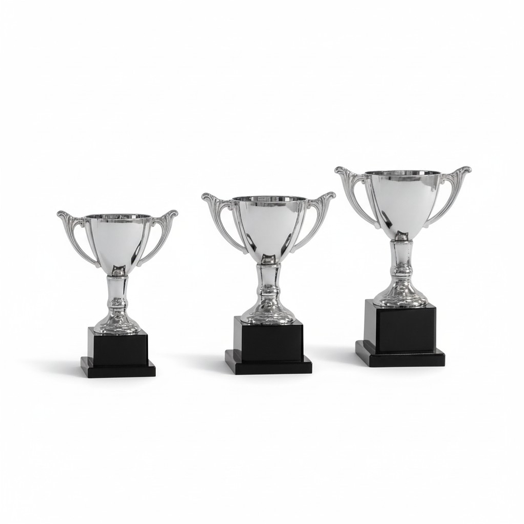 Copa Dorada TBR11288-2 Plata Azul Nac. Marmol Alto 33.5 cm 4