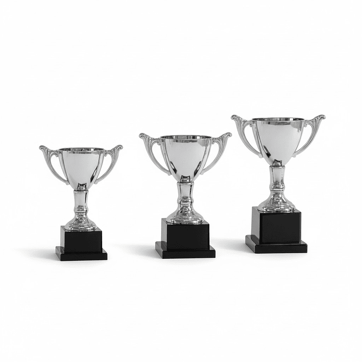 Copa Dorada TBR11288-2 Plata Azul Nac. Marmol Alto 33.5 cm 4