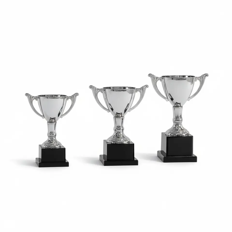 Copa Dorada TBR11288-2 Plata Azul Nac. Marmol Alto 33.5 cm 4