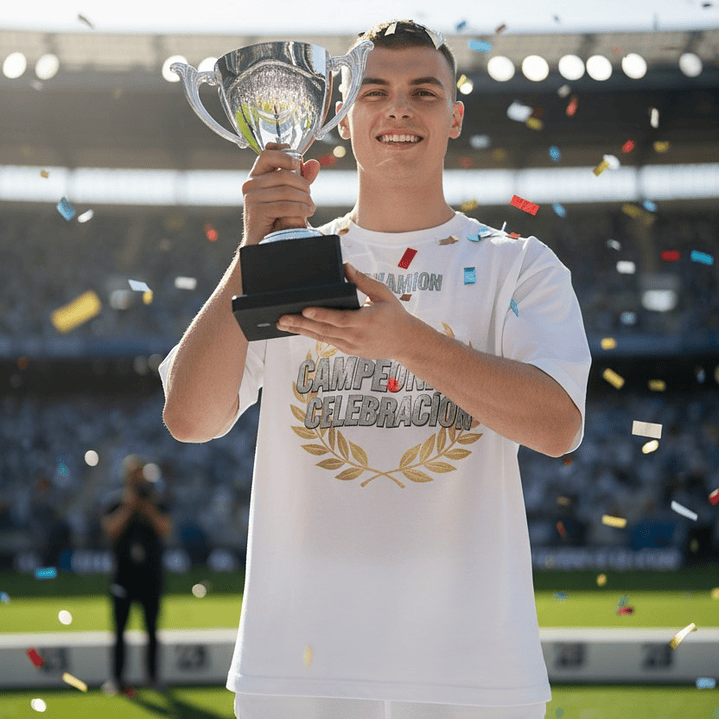 Copa Dorada TBR11288-2 Plata Azul Nac. Marmol Alto 33.5 cm 3