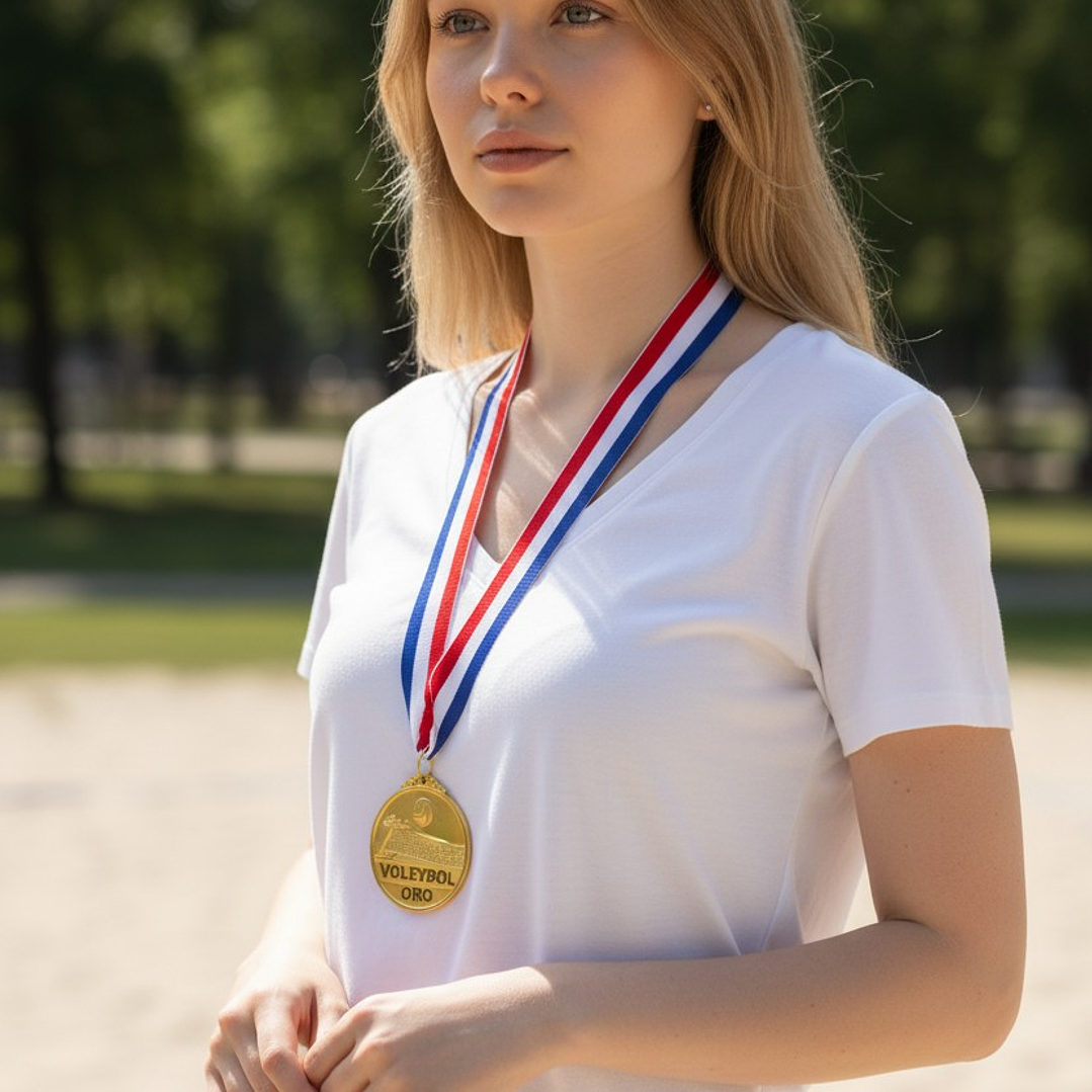 Medalla Generica Dorada c/Cinta Tricolor 2