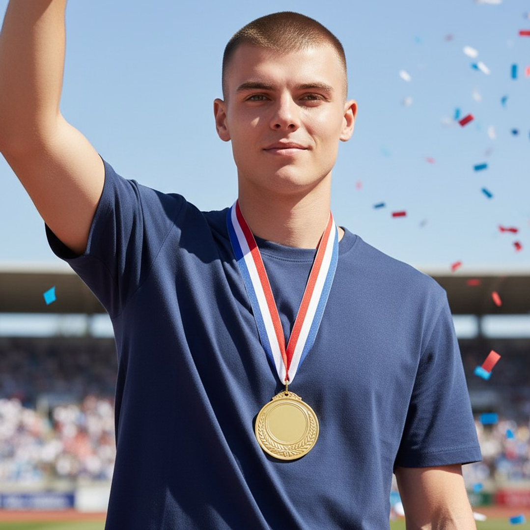 Medalla Generica Dorada c/Cinta Tricolor 4