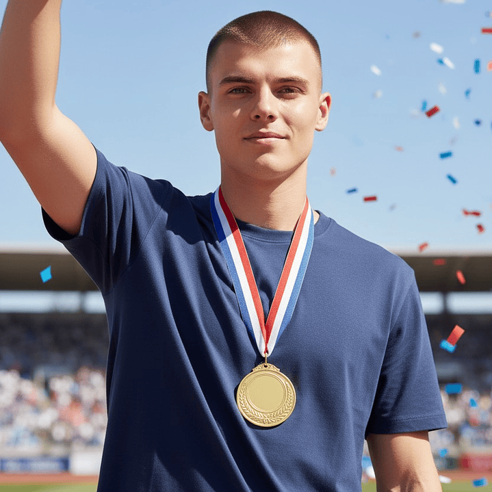 Medalla Generica Dorada c/Cinta Tricolor 4