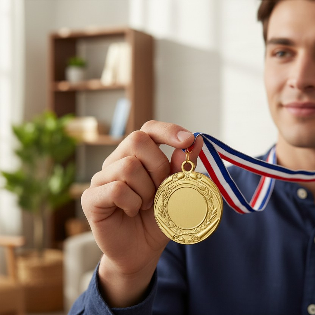 Medalla con Cinta Tricolor MD222 6