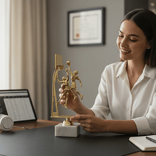 Trofeo de Basketball Femenino 22.5 cm M05