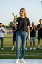Trofeo de Futbol Zapato Balón 17.5 cm 8190-6 - Miniatura 2