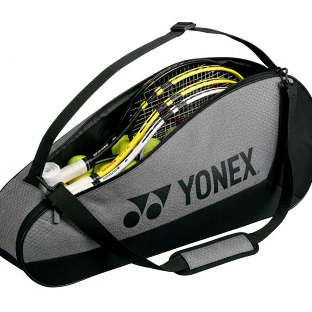 Bolso para Raqueta Yonex Team 42523 3 Pcs Negro/Gris 1