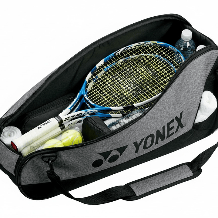Bolso para Raqueta Yonex Team 42523 3 Pcs Negro/Gris 3