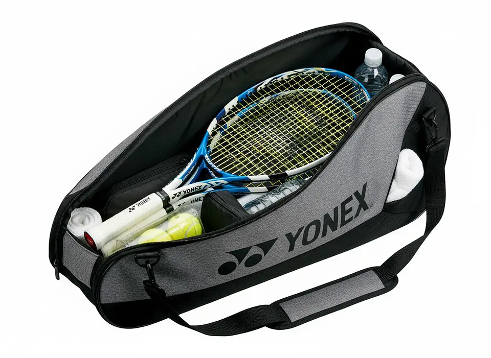 Bolso para Raqueta Yonex Team 42523 3 Pcs Negro/Gris 3