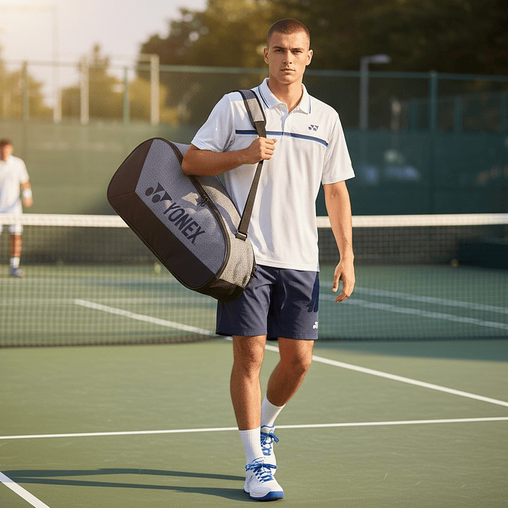 Bolso para Raqueta Yonex Team 42523 3 Pcs Negro/Gris 4