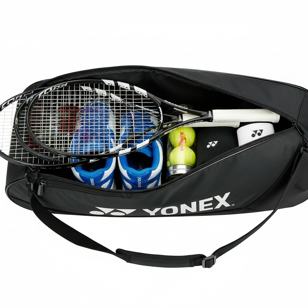 Bolso para Raqueta Yonex Team 42523 3 Pcs Negro 2