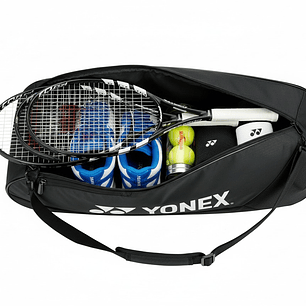 Bolso para Raqueta Yonex Team 42523 3 Pcs Negro