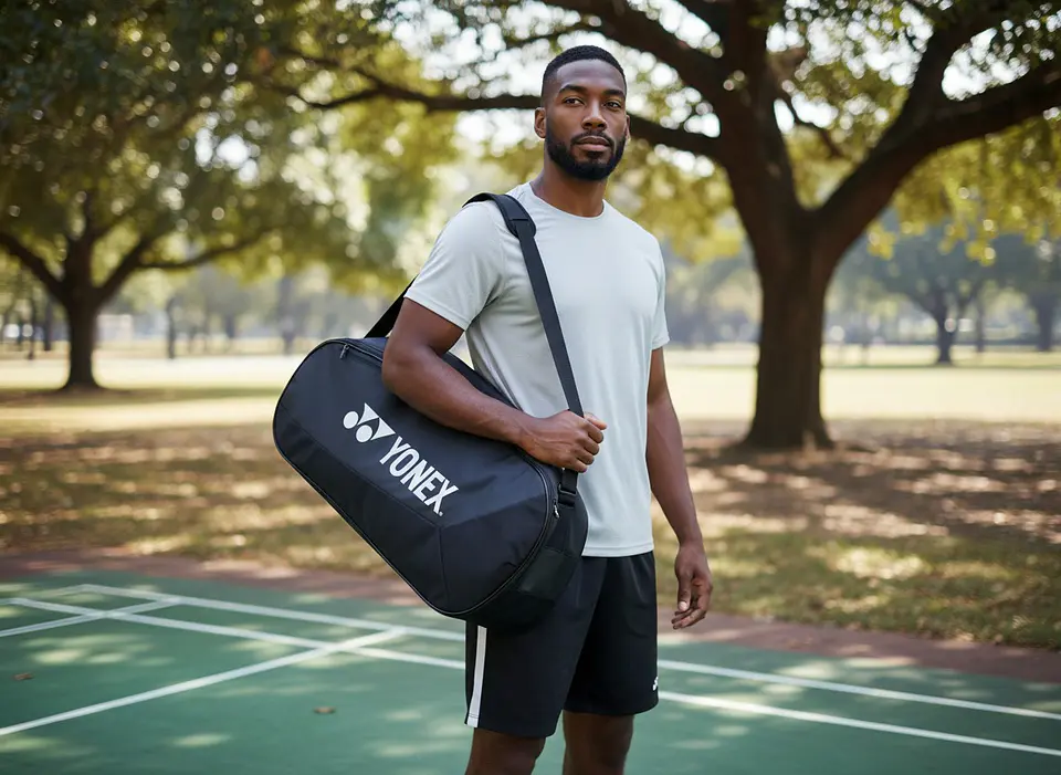 Bolso para Raqueta Yonex Team 42523 3 Pcs Negro 5