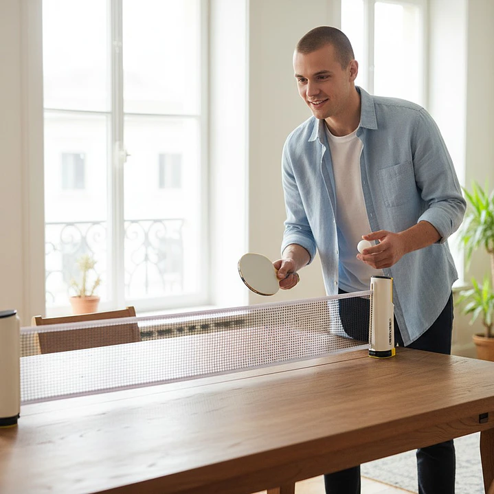 Red y Soporte de Tenis de Mesa Sensei Largo Ajustable 8