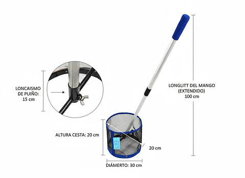 Recoge Pelotas de Ping Pong Barra Extensible