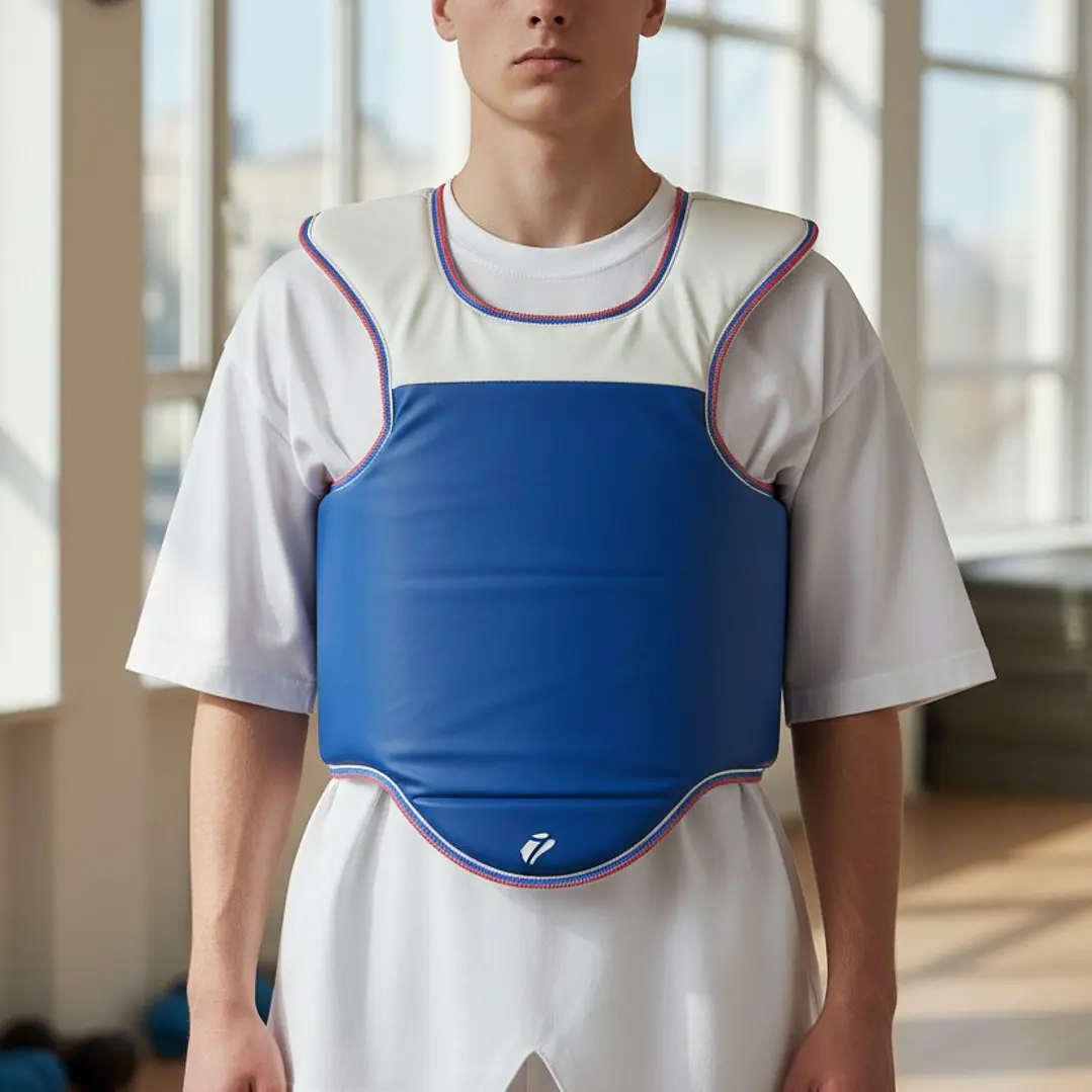 Pechera de Taekwondo Okami Reversible Rojo-Azul 3