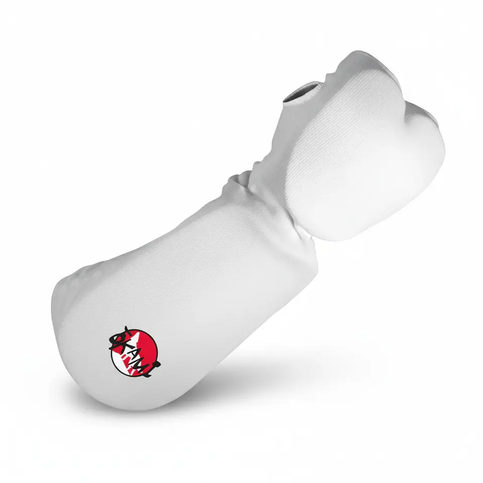 Protector Antebrazo de Taekwondo Okami Elasticado Blanco  2