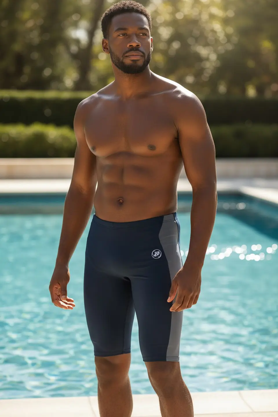 Traje de Baño Barracuda Hombre Boxer 3/4 Azul-Gris 3
