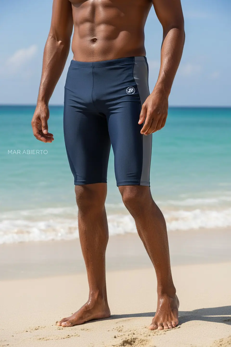 Traje de Baño Barracuda Hombre Boxer 3/4 Azul-Gris 4