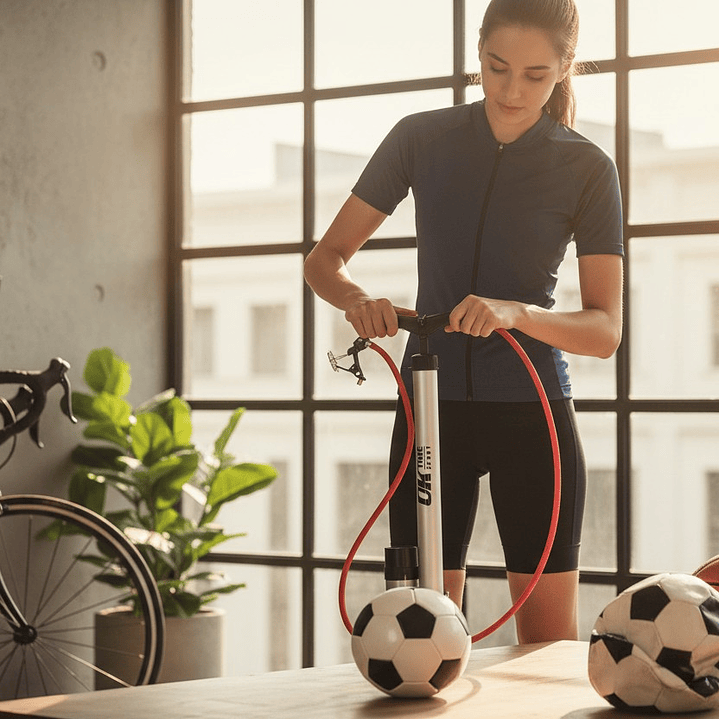 Bombin de Pie Uk Time Basico Gris con Medidor de Presion 2