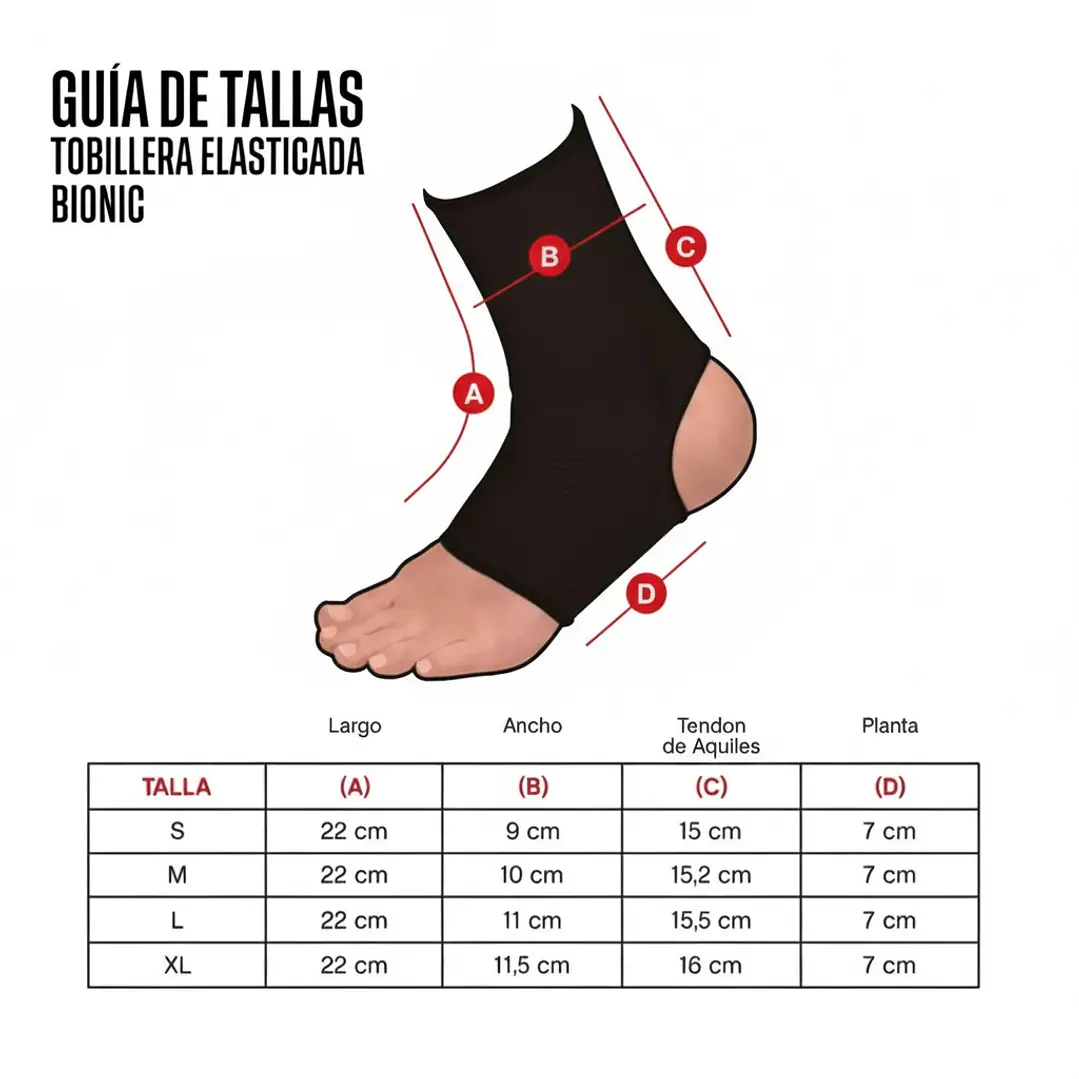 Tobillera de Proteccion Bionic Elasticada Negro 3
