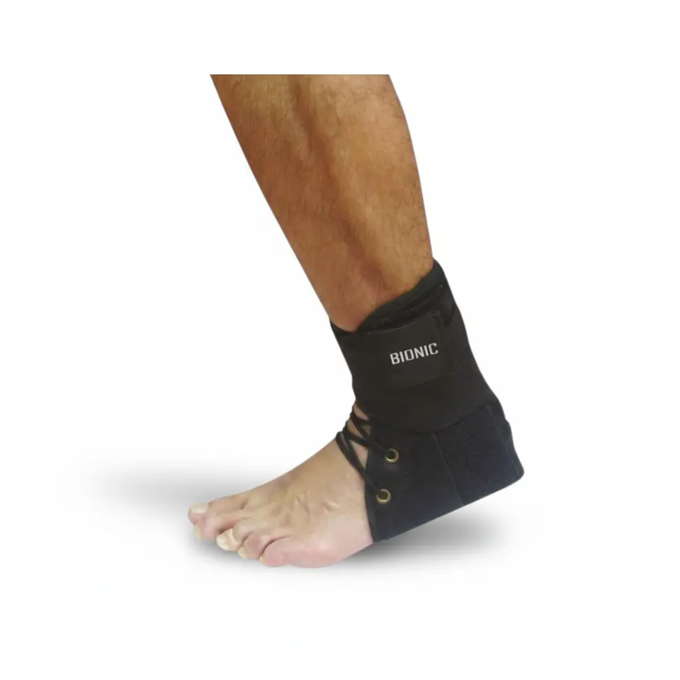 Tobillera de Proteccion Bionic Neopren con Barra y Cordon 3