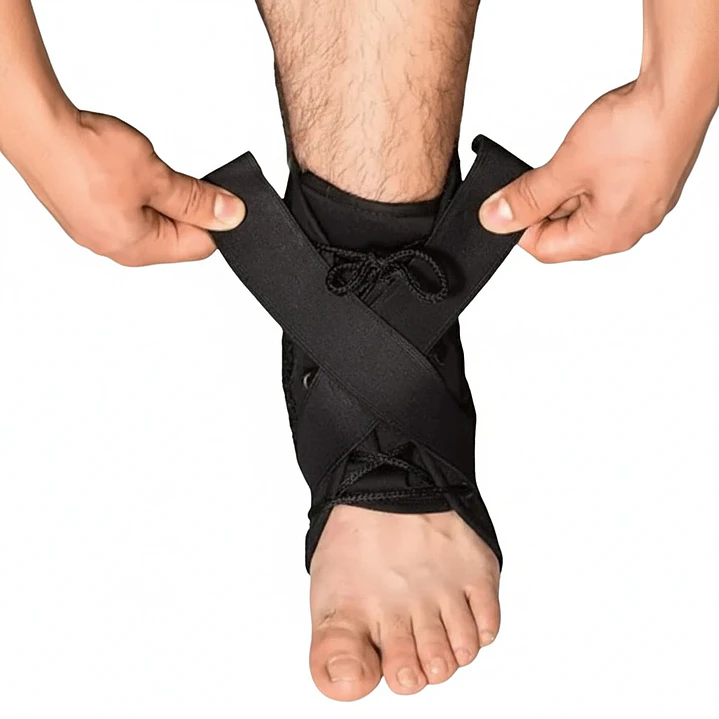 Tobillera de Proteccion Bionic Neopren con Barra y Cordon 4