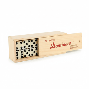 Domino con Caja de Madera