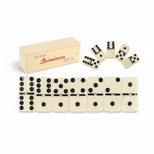 Domino con Caja de Madera