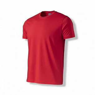 Polera Algodon Manga Corta Rojo