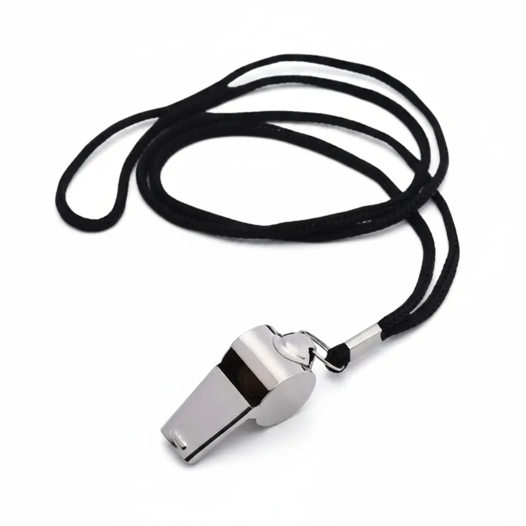 Silbato de Entrenamiento Runick Metalico con Cordon 1