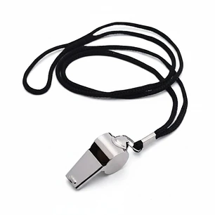 Silbato de Entrenamiento Runick Metalico con Cordon