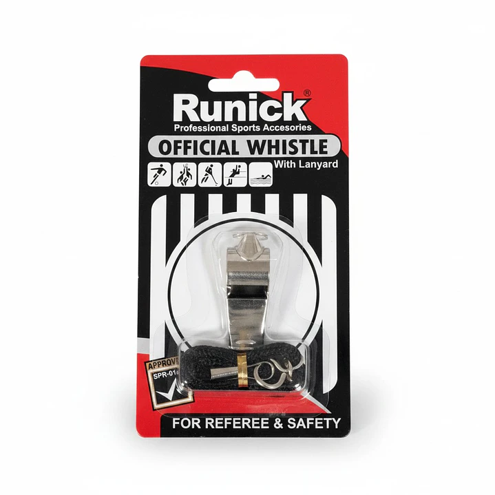 Silbato de Entrenamiento Runick Metalico con Cordon 2
