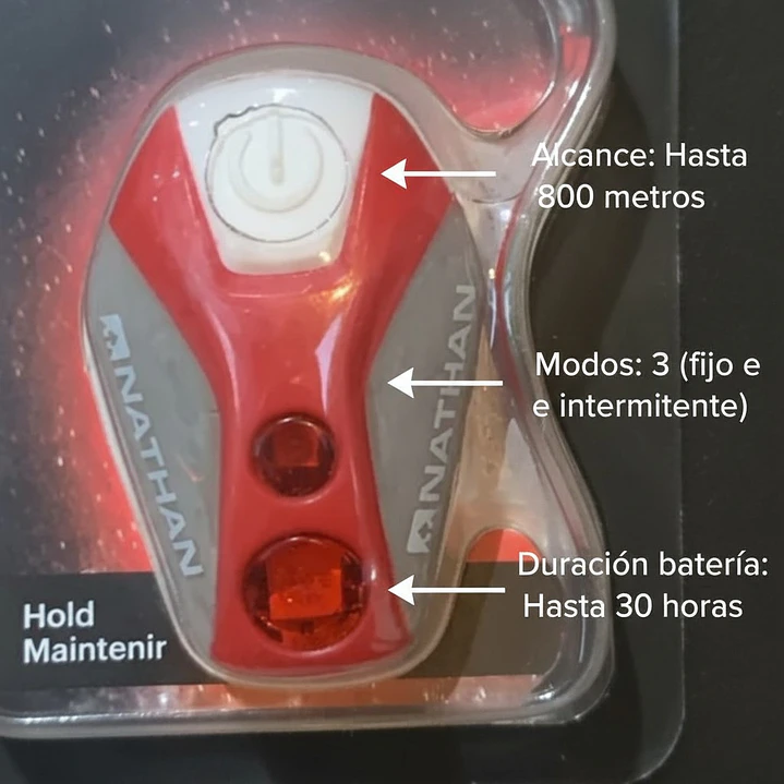 Luz de Bicicleta Nathan Pulsar Strobe Rojo 3