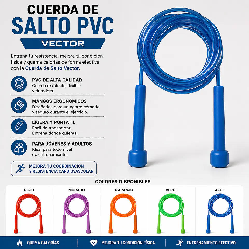 Cuerda De Salto PVC Vector X 8