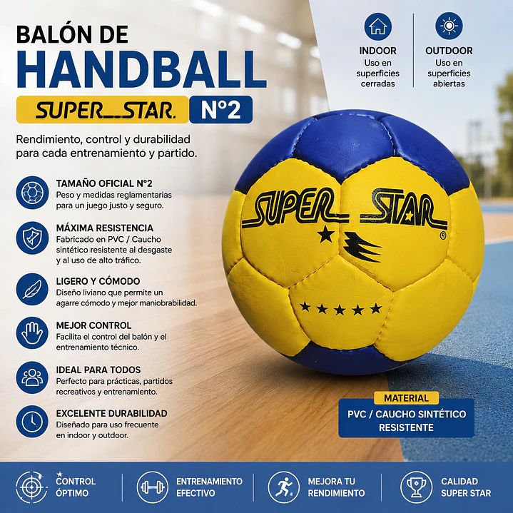 Balon de Handball Super Star N°2 3