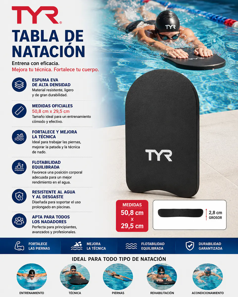 Tabla de Natación TYR  6
