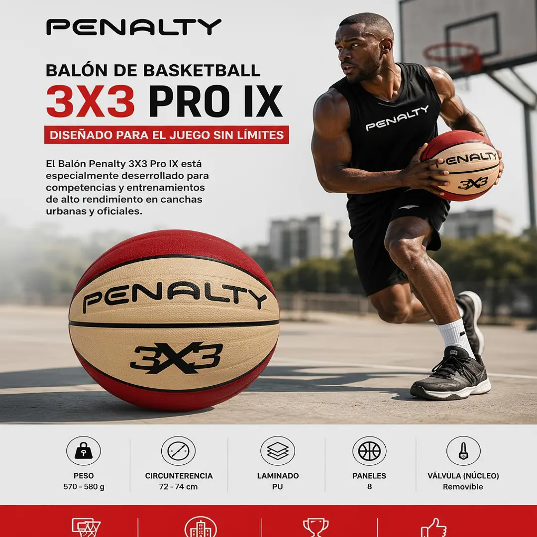 Balon de Basquetbol 3x3 Penalty Pro IX 4