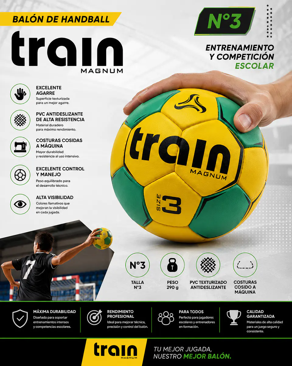 Balon de Handball Train N°3 6