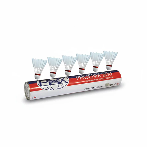 Plumilla de Badminton Phoenix 200 PVC 12 unid