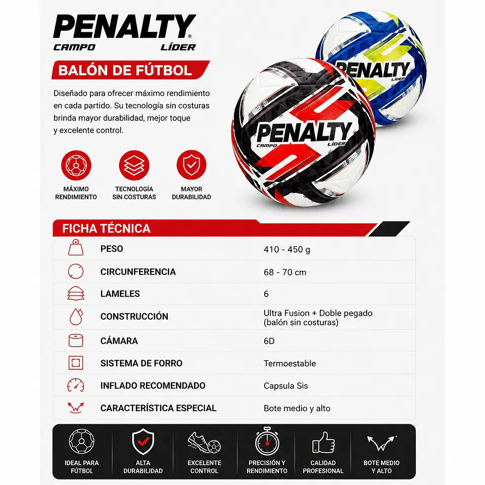 Balón de Futbol Penalty Lider XXVI  5